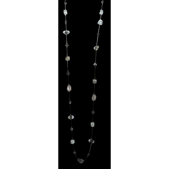 Premier Designs Sparkly Glass Cube Station Necklace - Picture 2 of 7